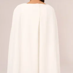 Adrianna Papell Structured Cape Sheath Dress In Ivory -Cheap Vesta Gleam Store 014237610 IVY Regular Lifestyle