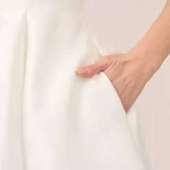 Adrianna Papell Sleeveless Mikado Fit And Flare Midi Dress With V-Back In Ivory -Cheap Vesta Gleam Store 041899070 AB194 Regular Lifestyle 7d258b1e 4f2b 4a02 b27b 42bae933b204