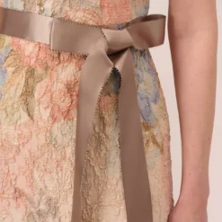 Adrianna Papell Floral Matelasse Gown In Blush Multi -Cheap Vesta Gleam Store 081903250 BLH Regular Lifestyle