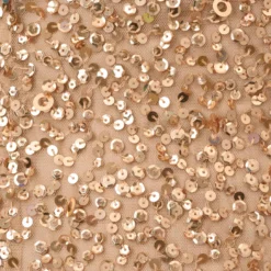 Adrianna Papell Scoop Back Sequin Gown In Champagne Gold -Cheap Vesta Gleam Store 091874600 AD298 Regular Alternate