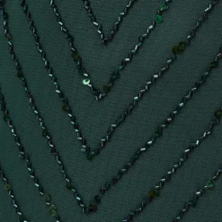 Adrianna Papell Art Deco Beaded Blouson Dress With Halter Neckline In Dusty Emerald -Cheap Vesta Gleam Store 191914100 AA302 Regular Alternate