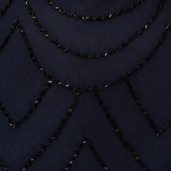 Adrianna Papell Short Sleeve Beaded Blouson Gown In Navy Black -Cheap Vesta Gleam Store 191916100 AI410 Regular Alternate