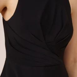 Adrianna Papell Matte Stretch Jersey Fit And Flare Short Halter Dress In Black -Cheap Vesta Gleam Store AP1D102352 AA002 Regular Detail
