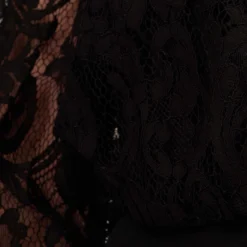 Adrianna Papell Black Off The Shoulder Crepe Jumpsuit With Lace Bodice In Black -Cheap Vesta Gleam Store AP1D102882 AA002 Regular Alternate