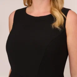 Adrianna Papell Plus Size Colorblock Jumpsuit With Skirt Overlay In Black Ivory -Cheap Vesta Gleam Store AP1D102896 AA019 Plus Detail