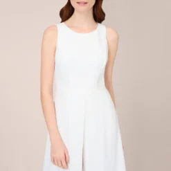 Adrianna Papell Colorblock Jumpsuit With Skirt Overlay In Ivory -Cheap Vesta Gleam Store AP1D102896 AA194 Regular Detail