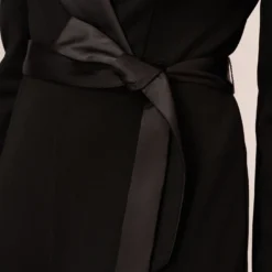 Adrianna Papell Knit Crepe Tuxedo Jumpsuit In Black -Cheap Vesta Gleam Store AP1D104225 AA002 Regular Lifestyle