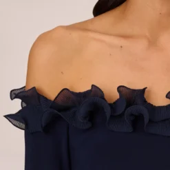 Adrianna Papell Signature Blouson Jumpsuit In Navy -Cheap Vesta Gleam Store AP1D104323 AA412 Regular Detail