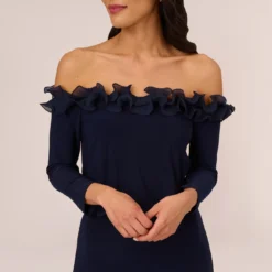 Adrianna Papell Signature Blouson Jumpsuit In Navy -Cheap Vesta Gleam Store AP1D104323 AA412 Regular Lifestyle