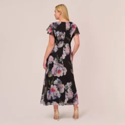 Adrianna Papell Plus Size Floral Printed Jumpsuit In Black Multi -Cheap Vesta Gleam Store AP1D104440 AA963 Plus Back