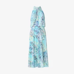 Adrianna Papell Floral Mock Neck Midi Dress In Light Blue Multi -Cheap Vesta Gleam Store AP1D104505 AB481 Regular Flat