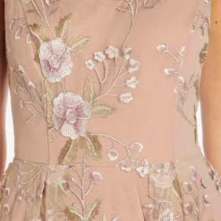 Adrianna Papell Floral Embroidered Flared Dress In Blush Multi -Cheap Vesta Gleam Store AP1D104513 AM970 Regular Detail