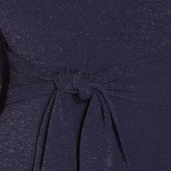 Adrianna Papell Metallic Knit Dress In Light Navy -Cheap Vesta Gleam Store AP1D104562 AT412 Regular Detail