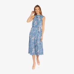 Adrianna Papell Floral-Print Tie-Neck Midi-Length Chiffon Halter Dress In Blue Multi -Cheap Vesta Gleam Store AP1D104621 AA461 Regular Alternate a9cd4330 dd63 4d52 bee8 dede73305150