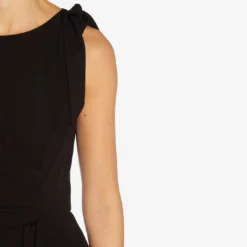 Adrianna Papell Wide-Leg Crepe Jumpsuit With Self-Bows In Black -Cheap Vesta Gleam Store AP1D104630 AA002 Regular Detail