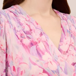 Adrianna Papell Floral-Printed Chiffon Short Dress In Pink Multi -Cheap Vesta Gleam Store AP1D104650 AE970 Regular Detail