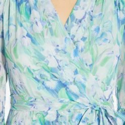 Adrianna Papell Floral-Printed Chiffon Short Dress In Blue Multi -Cheap Vesta Gleam Store AP1D104650 AA461 Regular Detail