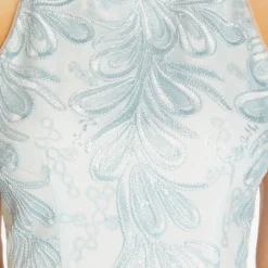 Adrianna Papell Embroidered Illusion Midi-Length Fit-And-Flare Dress In Opal -Cheap Vesta Gleam Store AP1D104723 AI498 Regular Detail