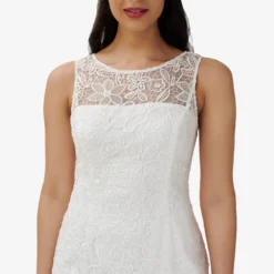 Adrianna Papell Guipure Lace Short Sheath Dress In Ivory -Cheap Vesta Gleam Store AP1D104751 AA194 Regular Detail
