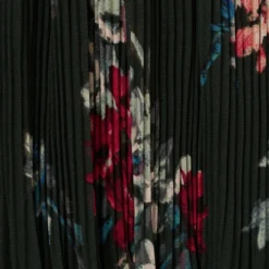 Adrianna Papell Floral Pleated Chiffon Dress With Mock Neckline In Hunter Multi -Cheap Vesta Gleam Store AP1D104866 AH390 Regular Alternate