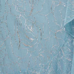 Adrianna Papell Floral Metallic Stencil Midi-Length Mermaid Dress With Capelet In Light Blue -Cheap Vesta Gleam Store AP1D104918 AA486 Regular Alternate