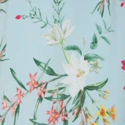 Adrianna Papell Floral Print Stretch Chiffon Midi-Length Fit-And-Flare Dress With Flutter Sleeves In Mint Smoke -Cheap Vesta Gleam Store AP1D104952 AH484 Regular Alternate