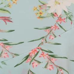 Adrianna Papell Floral Print Stretch Chiffon Tiered Ruffled Midi-Length Dress In Mint Smoke -Cheap Vesta Gleam Store AP1D104953 AH484 Regular Alternate