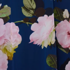 Adrianna Papell Floral Print Chiffon Cropped Jumpsuit In Navy Multi -Cheap Vesta Gleam Store AP1D104961 AA980 Regular Alternate