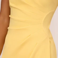 Adrianna Papell Crepe Sheath Dress With Draped Details In Warm Sun -Cheap Vesta Gleam Store AP1D104973 AC746 Regular Lifestyle