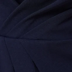 Adrianna Papell Stretch Knit Crepe Draped Illusion Short Faux Wrap Dress In Midnight -Cheap Vesta Gleam Store AP1D104979 AB411 Regular Alternate