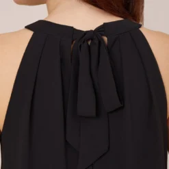 Adrianna Papell Chiffon And Stretch Jersey Short Pull On Dress With Ruffle In Black -Cheap Vesta Gleam Store AP1D104984 AA002 Regular Detail