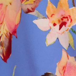 Adrianna Papell Plus Size Flutter Sleeve Floral Print Dress With Tie Front In Peri Multi -Cheap Vesta Gleam Store AP1D105008 AC494 Plus Alternate