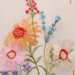 Adrianna Papell Multicolor Floral Embroidered Dress With Sheer Cap Sleeves In Ivory Multi -Cheap Vesta Gleam Store AP1D105015 AA178 Regular Alternate