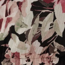 Adrianna Papell Plus Size Floral Chiffon Dress With Three Quarter Length Sleeves In Black Multi -Cheap Vesta Gleam Store AP1D105038 AA963 Plus Alternate