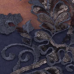 Adrianna Papell Sequin Floral Short Sleeve Dress With Popover In Navy -Cheap Vesta Gleam Store AP1D105080 AA412 Regular Alternate