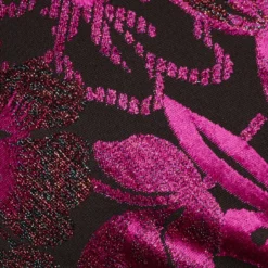 Adrianna Papell Metallic Burnout Velvet Dress With Shirred Details In Black Violet -Cheap Vesta Gleam Store AP1D105146 AD505 Regular Alternate