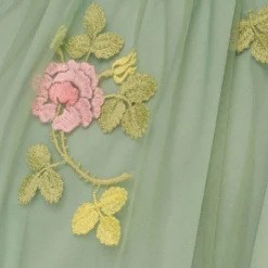 Adrianna Papell Floral Embroidered Maxi Dress With Sheer Flutter Sleeves In Sage Multi -Cheap Vesta Gleam Store AP1D105325 AA359 Regular Alternate