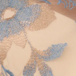 Adrianna Papell Short Sleeve Floral Embroidered Dress With Sheer Neckline In Thundercloud Gold -Cheap Vesta Gleam Store AP1E200779 BK980 Regular Alternate