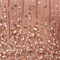 Adrianna Papell Beaded Column Gown With Mock Neckline In Rose Gold -Cheap Vesta Gleam Store AP1E204499 AA958 Regular Alternate