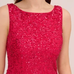 Adrianna Papell Sleeveless Beaded Cocktail Dress In Fiesta Pink -Cheap Vesta Gleam Store AP1E205327 AD660 Regular Detail