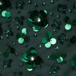 Adrianna Papell Off Shoulder Dress With Floral Embellishment In Dusty Emerald -Cheap Vesta Gleam Store AP1E207584 AA302 Regular Alternate