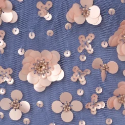 Adrianna Papell Off Shoulder Dress With Floral Embellishment In French Blue Coral -Cheap Vesta Gleam Store AP1E207584 AK454 Regular Alternate