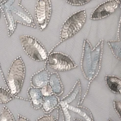 Adrianna Papell Long Floral Beaded Gown With Flutter Sleeves In Blue Heather -Cheap Vesta Gleam Store AP1E208445 AA469 Regular Alternate 65e22ab0 60e1 4f5a a7b8 17dcb18646b0