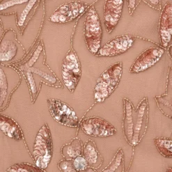 Adrianna Papell Long Floral Beaded Gown With Flutter Sleeves In Rose Gold -Cheap Vesta Gleam Store AP1E208445 AA958 Regular Alternate 34e93ffd 4851 41a1 b916 b85052132aa5