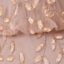 Adrianna Papell Hand Beaded Long Blouson Mermaid Gown In Steel Rose -Cheap Vesta Gleam Store AP1E208913 BA696 Regular Alternate