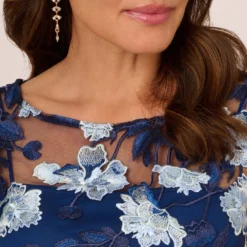 Adrianna Papell Embroidered Sheath Dress In Midnight Multi -Cheap Vesta Gleam Store AP1E209198 AE489 Regular Detail