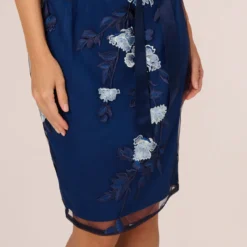 Adrianna Papell Embroidered Sheath Dress In Midnight Multi -Cheap Vesta Gleam Store AP1E209198 AE489 Regular Lifestyle