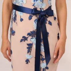 Adrianna Papell Embroidered Sheath Dress In Midnight Multi Nude -Cheap Vesta Gleam Store AP1E209198 BV980 Regular Detail