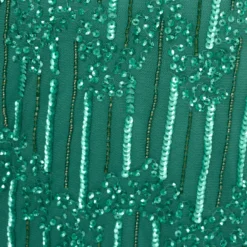 Adrianna Papell Plus Size Hand-Beaded Illusion Long Column Blouson Gown In Jungle Green -Cheap Vesta Gleam Store AP1E209335 AH314 Plus Alternate