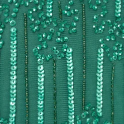 Adrianna Papell Hand-Beaded Illusion Long Column Blouson Gown In Jungle Green -Cheap Vesta Gleam Store AP1E209335 AH314 Regular Alternate
